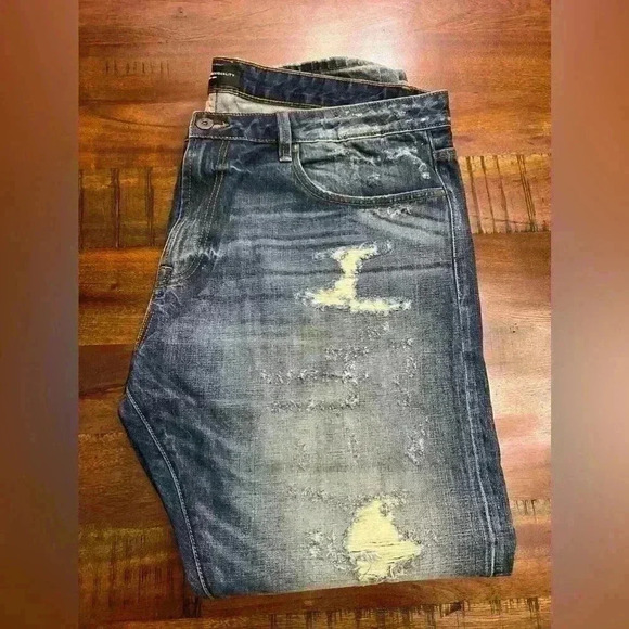 Cult of Individuality Japanese Selvedge Rebel Straight Button Men's Jeans 44x33 - Picture 8 of 9